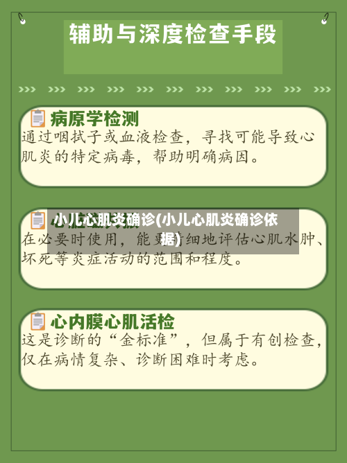 小儿心肌炎确诊(小儿心肌炎确诊依据)