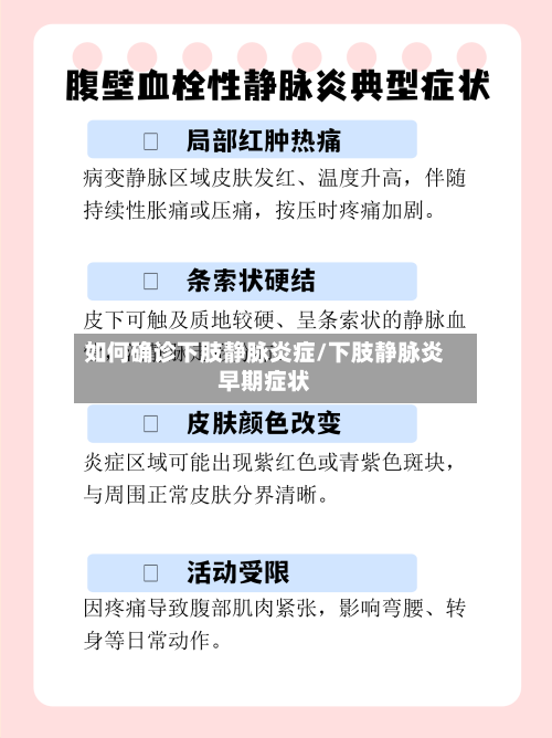 如何确诊下肢静脉炎症/下肢静脉炎早期症状