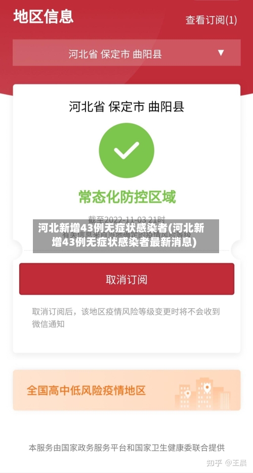 河北新增43例无症状感染者(河北新增43例无症状感染者最新消息)