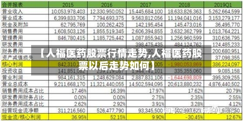 【人福医药股票行情走势,人福医药股票以后走势如何】