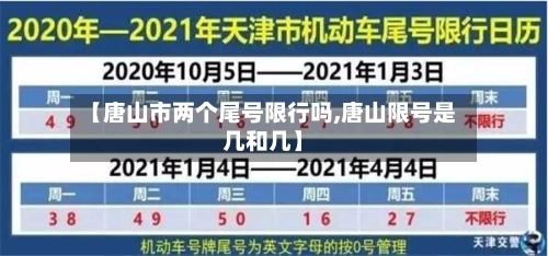 【唐山市两个尾号限行吗,唐山限号是几和几】
