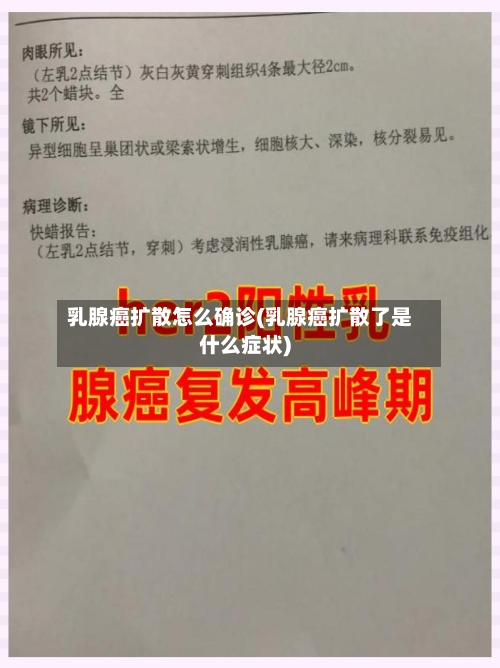 乳腺癌扩散怎么确诊(乳腺癌扩散了是什么症状)