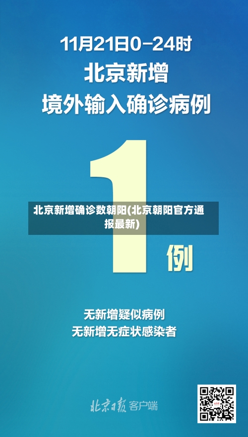北京新增确诊数朝阳(北京朝阳官方通报最新)