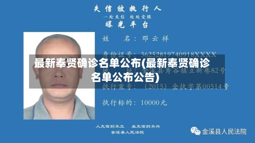 最新奉贤确诊名单公布(最新奉贤确诊名单公布公告)