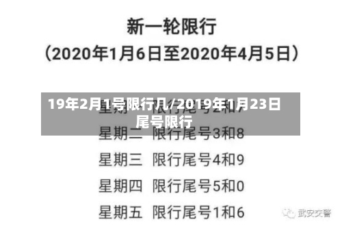 19年2月1号限行几/2019年1月23日尾号限行