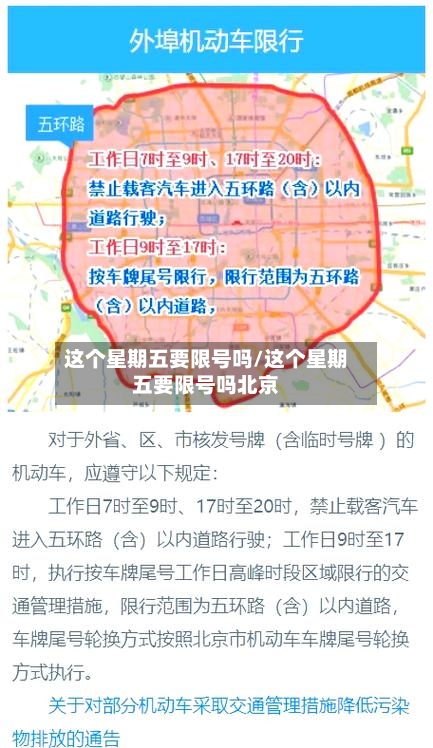 这个星期五要限号吗/这个星期五要限号吗北京