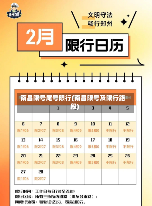 南昌限号尾号限行(南昌限号及限行路段)