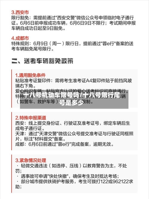 十八号机动车限号吗/十八号限行尾号是多少