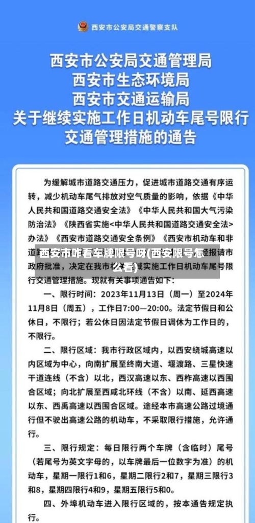 西安市咋看车牌限号呀(西安限号怎么看)