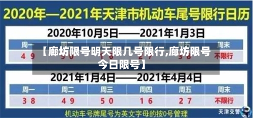 【廊坊限号明天限几号限行,廊坊限号今日限号】