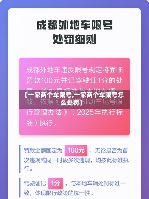 【一家两个车限号,一家两个车限号怎么处罚】
