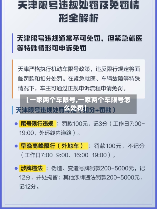 【一家两个车限号,一家两个车限号怎么处罚】