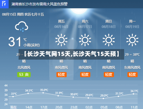 【长沙天气网15天,长沙天气15天预】