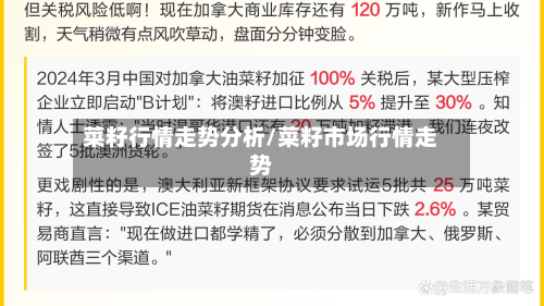 菜籽行情走势分析/菜籽市场行情走势