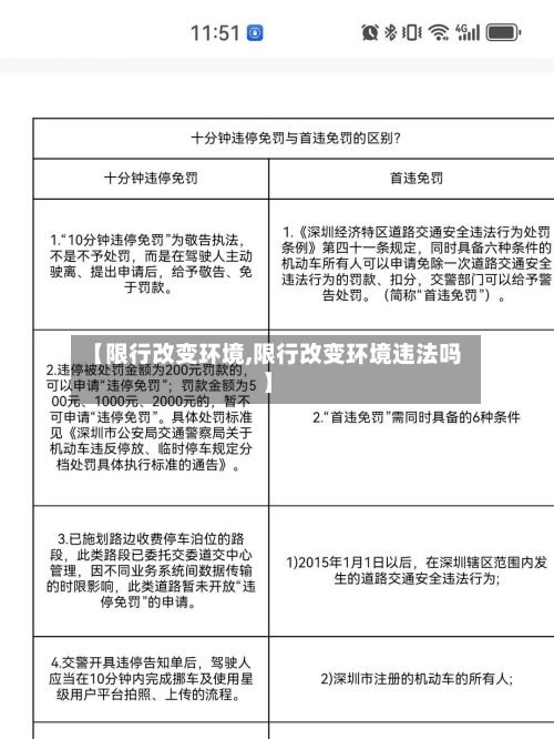 【限行改变环境,限行改变环境违法吗】