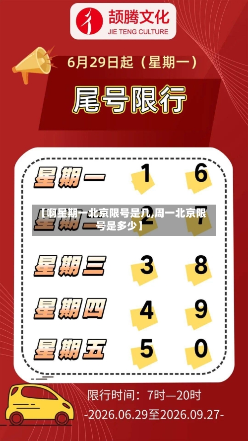 【啊星期一北京限号是几,周一北京限号是多少】