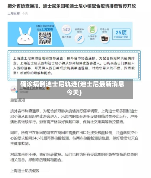 确诊病例迪士尼轨迹(迪士尼最新消息今天)