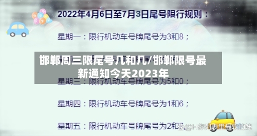 邯郸周三限尾号几和几/邯郸限号最新通知今天2023年