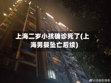 上海二岁小孩确诊死了(上海男婴坠亡后续)