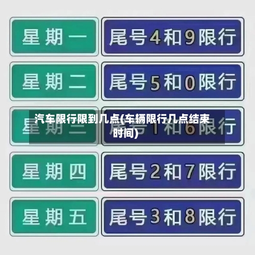 汽车限行限到几点(车辆限行几点结束时间)