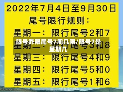限号咋限尾号7周几限/限号7是星期几