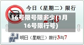 16号限号限多少(1月16号限行号)