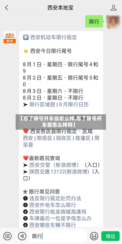 【忘了限号开车会怎么样,忘了限号开车会怎么样吗】