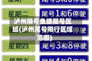 泸州限号鱼塘限号区域(泸州尾号限行区域范围)